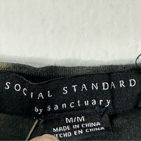 Social Standard by Sanctuary Women's Gia Scoop Dress Green Black Tie Dye MEDIUM - Picture 8 of 9